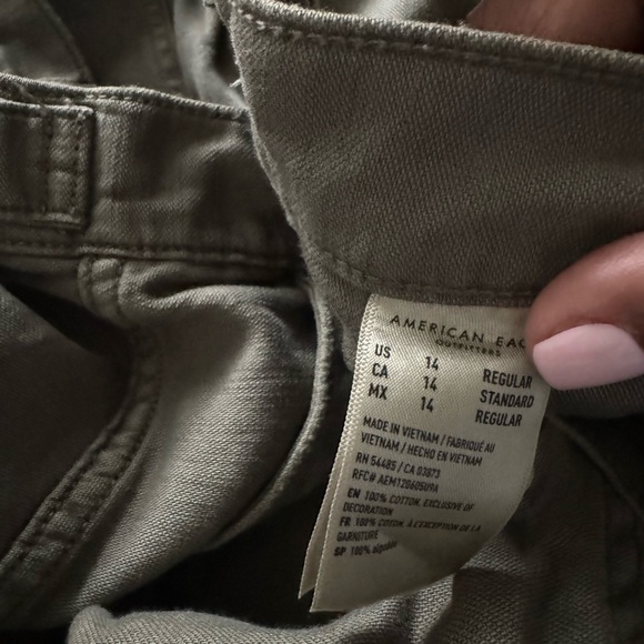 American eagle green straight leg pants size 14 - Picture 3 of 4